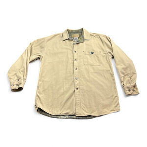 Mossy Oak Shirt Adult LARGE Brown Camouflage Lined Heavyweight Shacket Campfire